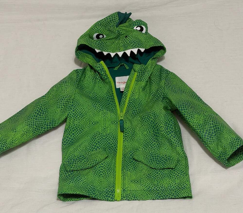 Cat & Jack Dinosaur Raincoat Size 2T Green